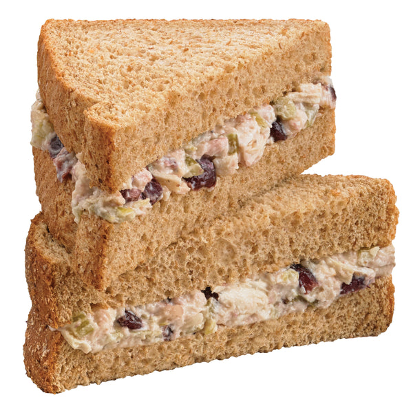 Market Sandwich Mega Cranberry Almond Chicken Salad On Stone Ground Wheat Bread Wedge Sandwich 7.8 Ounce Size - 8 Per Case.