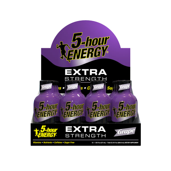 Hour Energy® Shot Extra Strength Grape Pack 1.93 Fluid Ounce - 216 Per Case.