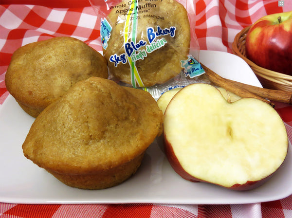 Sky Blue Foods Simply Apple Mini Muffin Whole Grain 1.6 Ounce Size - 96 Per Case.