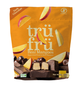Tru Fru Hyper Dried Grab & Share Mango In Dark Chocolate 4.2 Ounce Size - 6 Per Case.