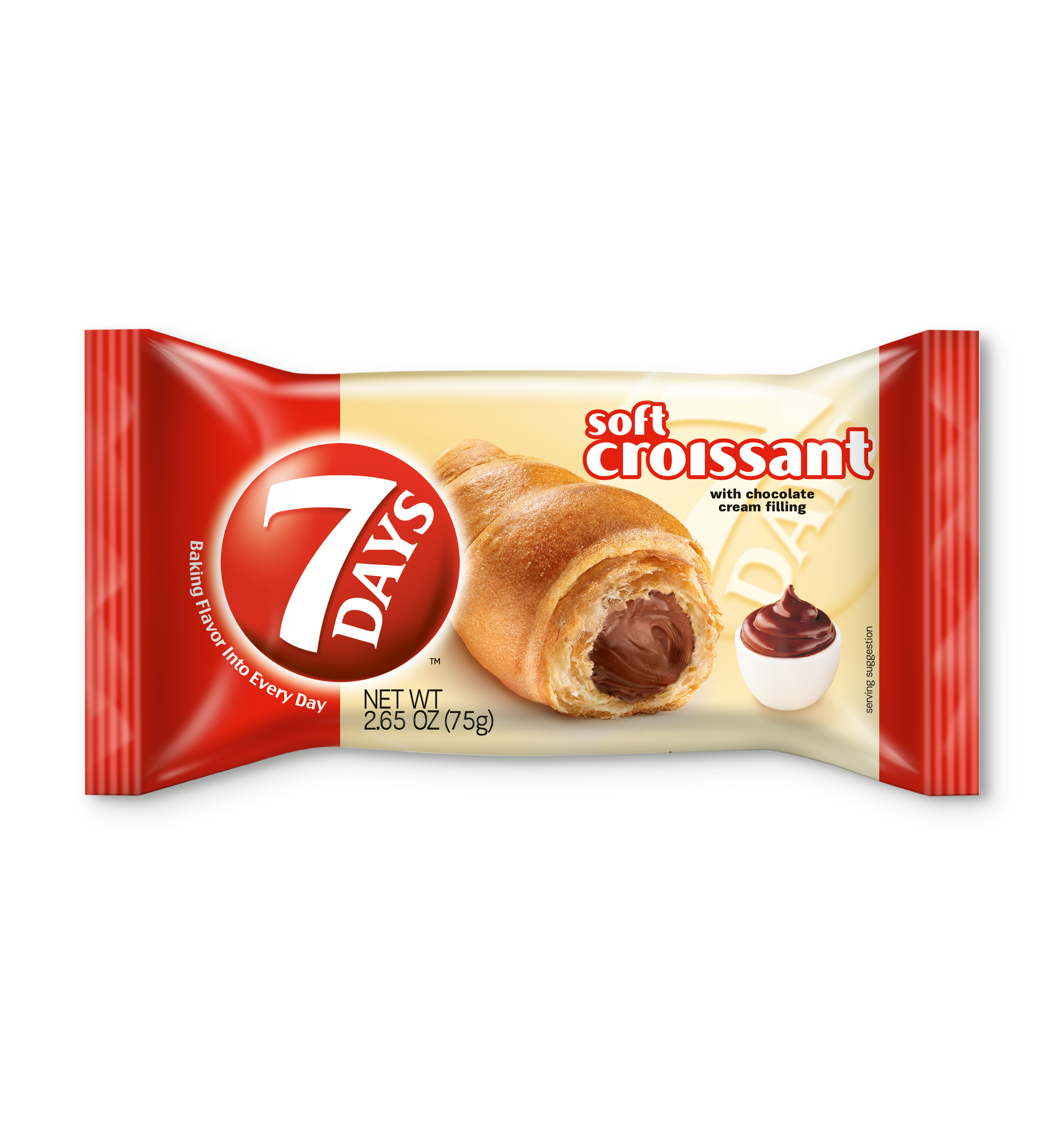 Days Soft Croissant Chocolate Single Serve 2.65 Ounce Size - 24 Per Case.