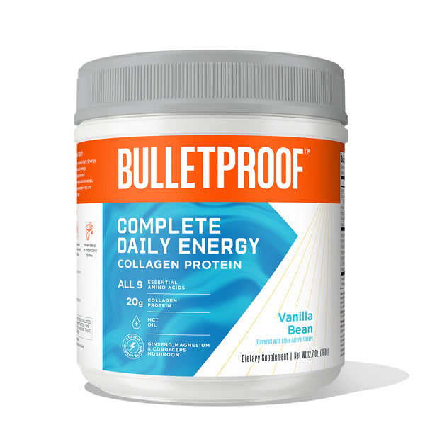 Bulletproof Complete Daily Energy Vanilla Bean 12.7 Ounce Size - 3 Per Case.