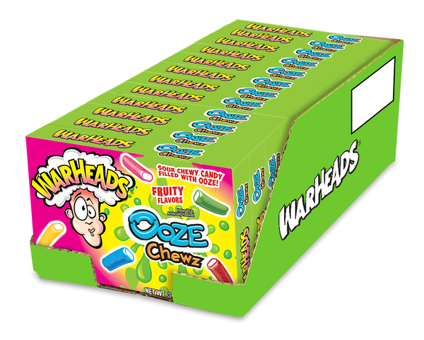 Warheads Ooze Chews Theater Box Drc 3.5 Ounce Size - 12 Per Case.