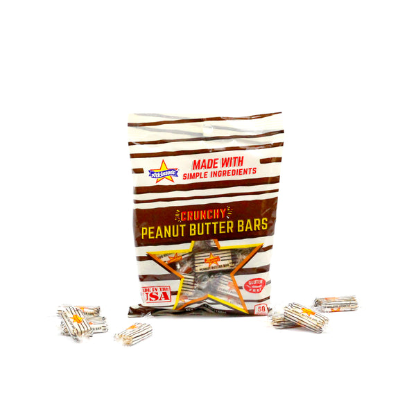 Atkinson Candy Company Peanut Butter Bar Peg Bag 3 Ounce Size - 12 Per Case.
