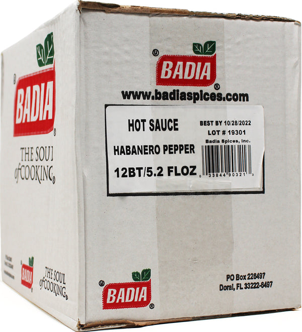 Badia Habanero Pepper Sauce 5.6 Ounce Size - 12 Per Case.