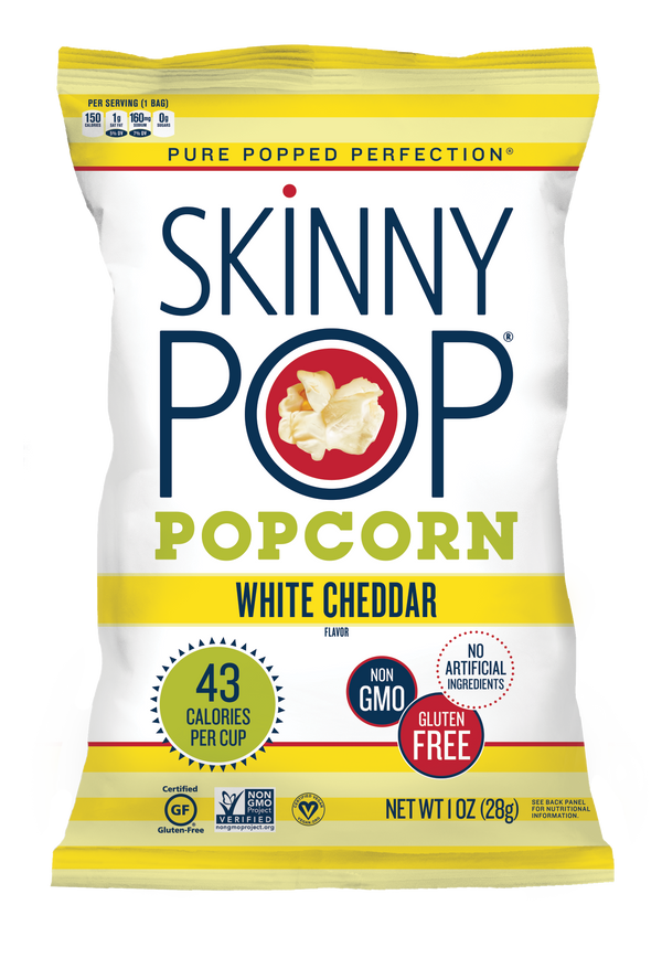 Skinnypop White Cheddar 1 Ounce Size - 12 Per Case.