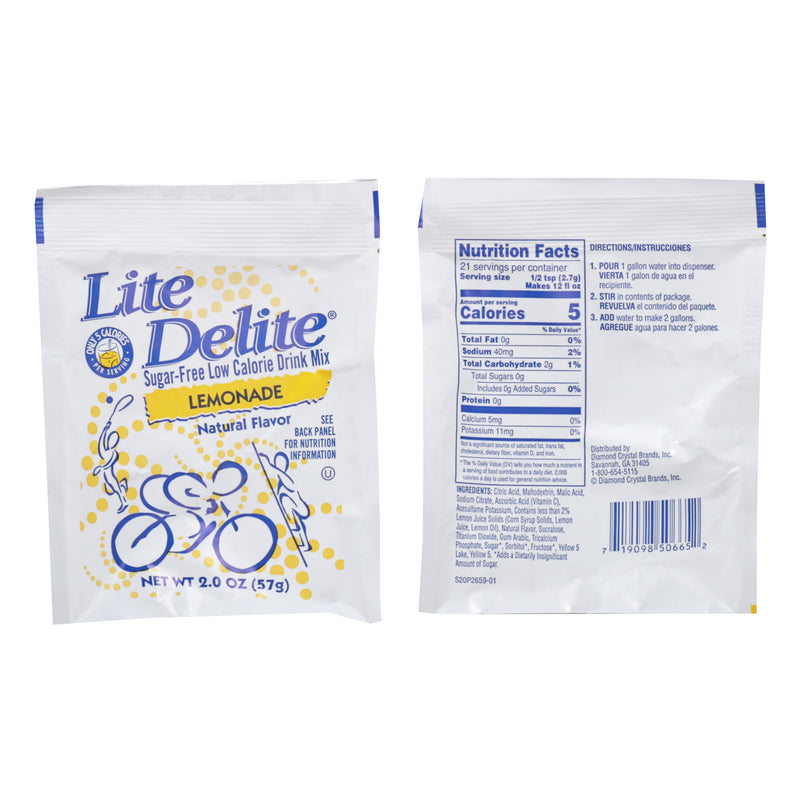 Lite Delite Drink Mix Lemonade 2 Ounce Size - 12 Per Case.