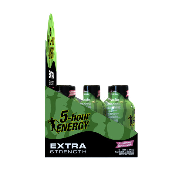 Hour Energy® Shot Extra Strength Strawberry Watermelon Pack 1.93 Fluid Ounce - 216 Per Case.