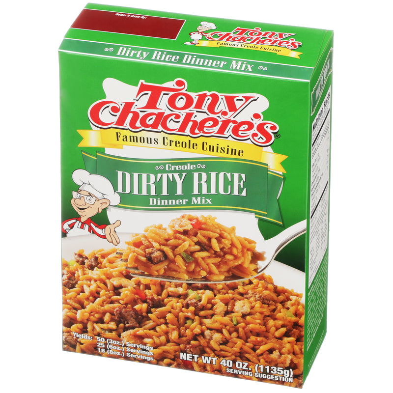 Tony Chachere's Creole Dirty Rice Mix 40 Ounce Size - 8 Per Case.