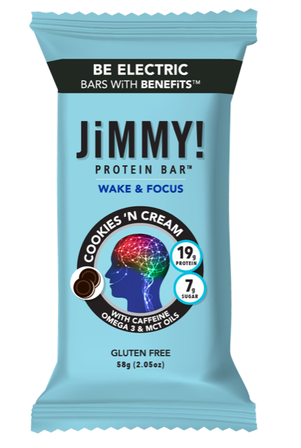 Jimmybar! Wake & Focus Cookies N Cream 2.05 Ounce Size - 144 Per Case.