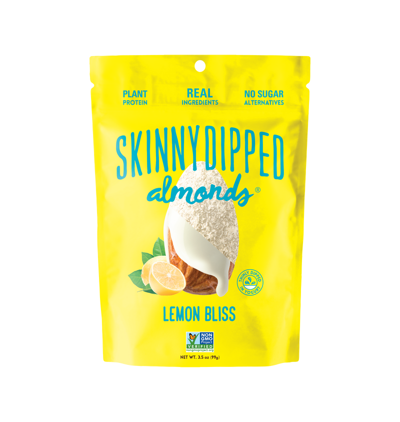 Skinny Dipped Almonds Lemon Yogurt Bliss Skinny Dipped Almonds 3.5 Ounce Size - 10 Per Case.