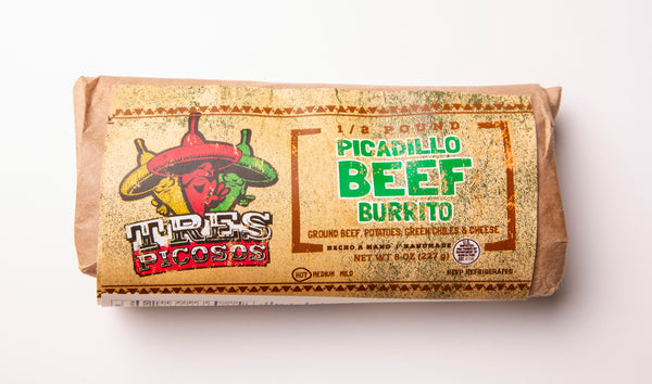 Picadillo Beef Burrito Paper 1 Each - 12 Per Case.