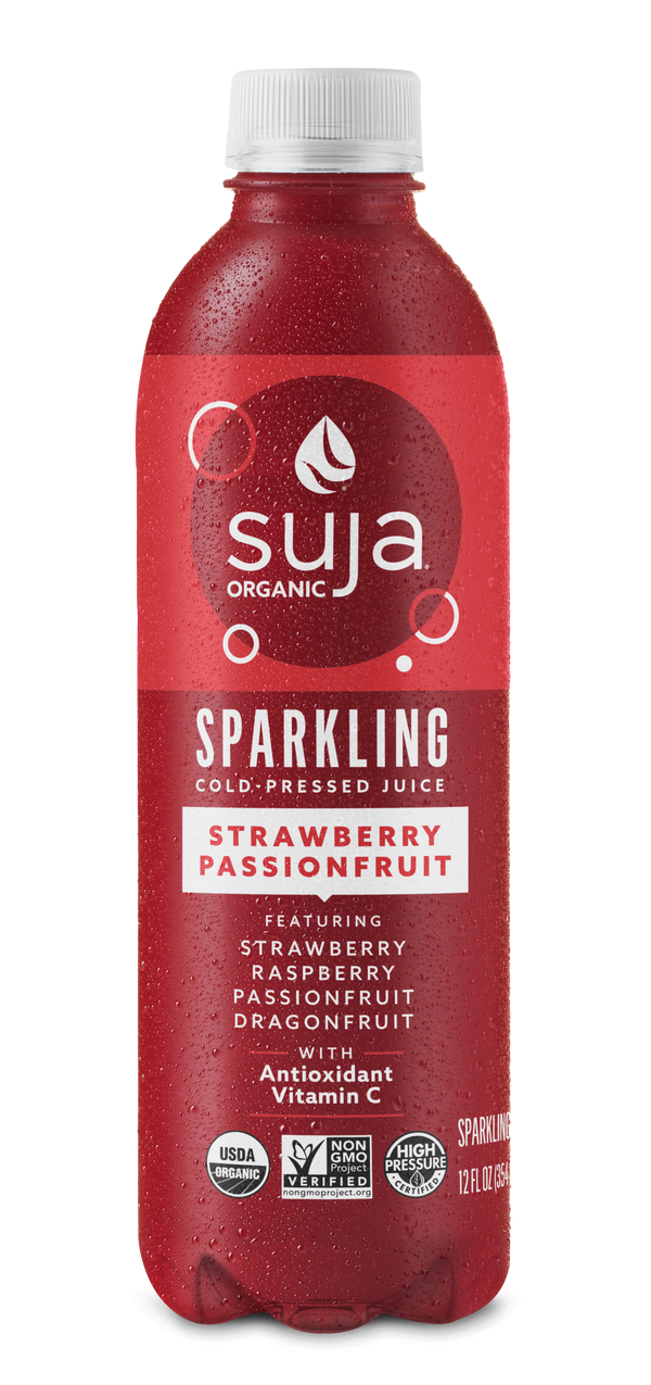 Suja Juice Sparkling Strawberry Passionfruit 12 Fluid Ounce - 6 Per Case.