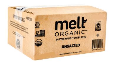 Plant Based Butter Unsalted 30 Pound Each - 1 Per Case.