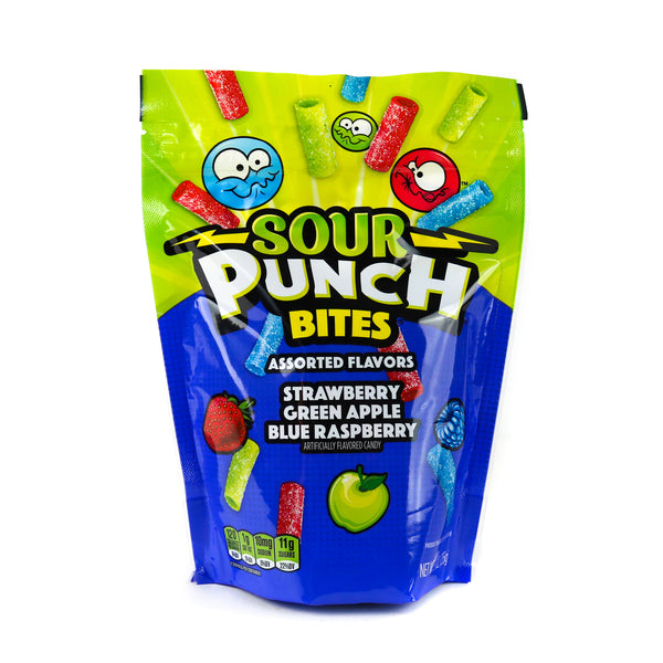 Sour Punch Bites Assorted Casesub 9 Ounce Size - 12 Per Case.