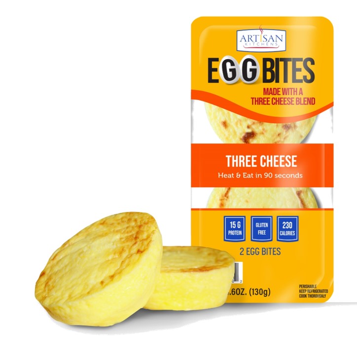 Artisan Kitchens Three Cheese Egg Bites 2 Each - 7 Per Case.