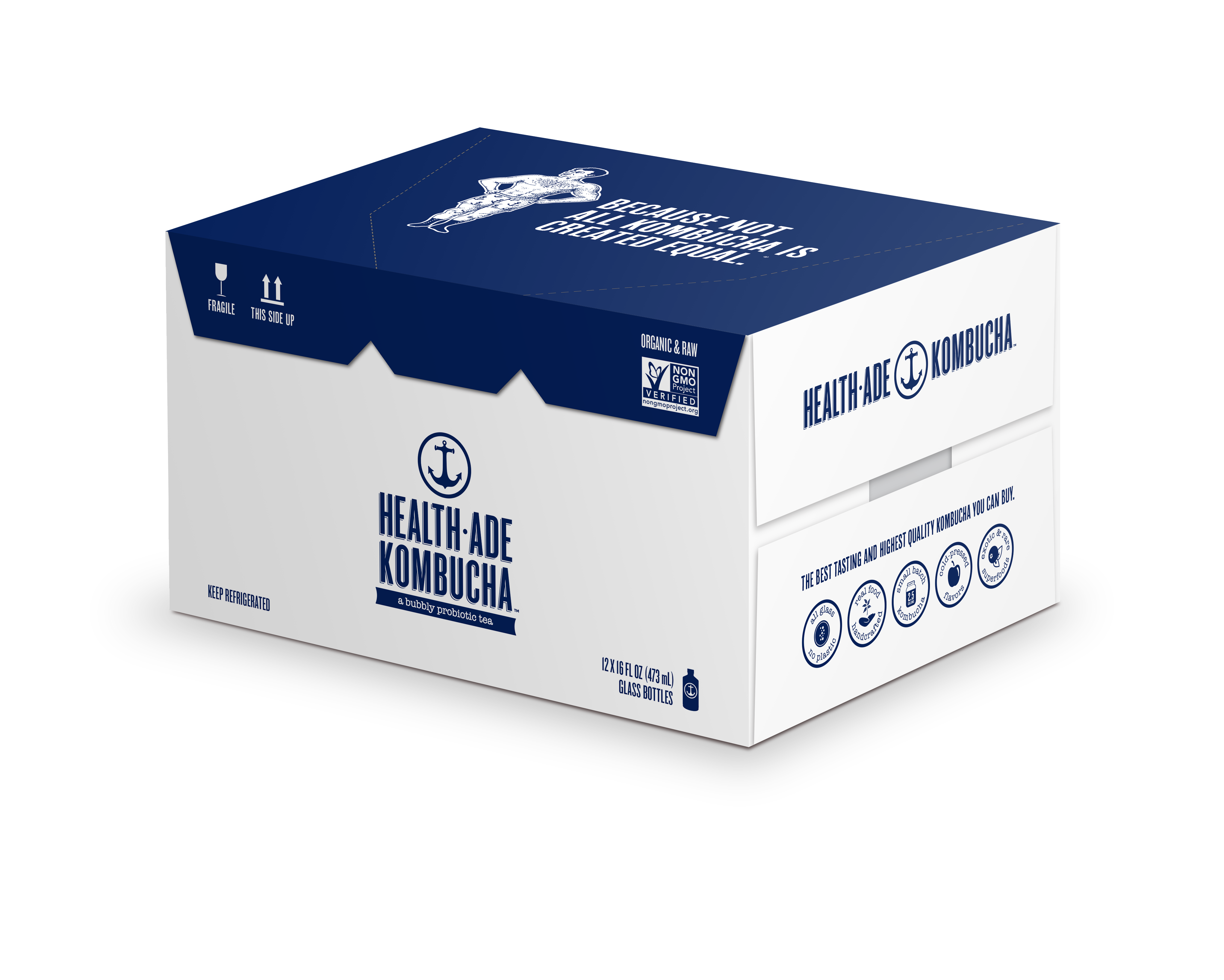 Health Ade Kombucha Kombucha Holiday Cheers 16 Ounce Size - 12 Per Case.