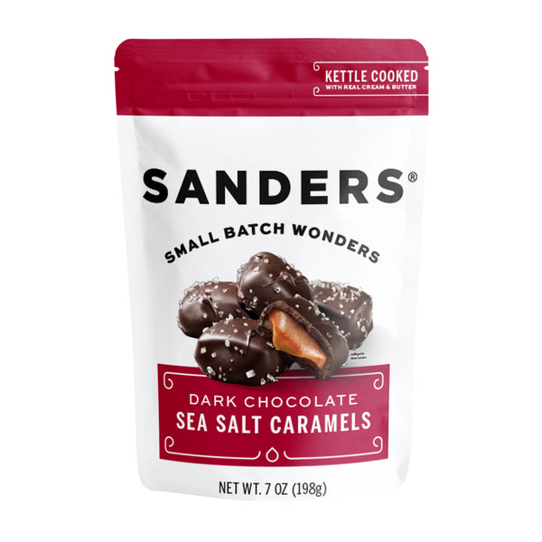Sanders Dark Chocolate Sea Salt Caramel 7 Ounce Size - 6 Per Case.
