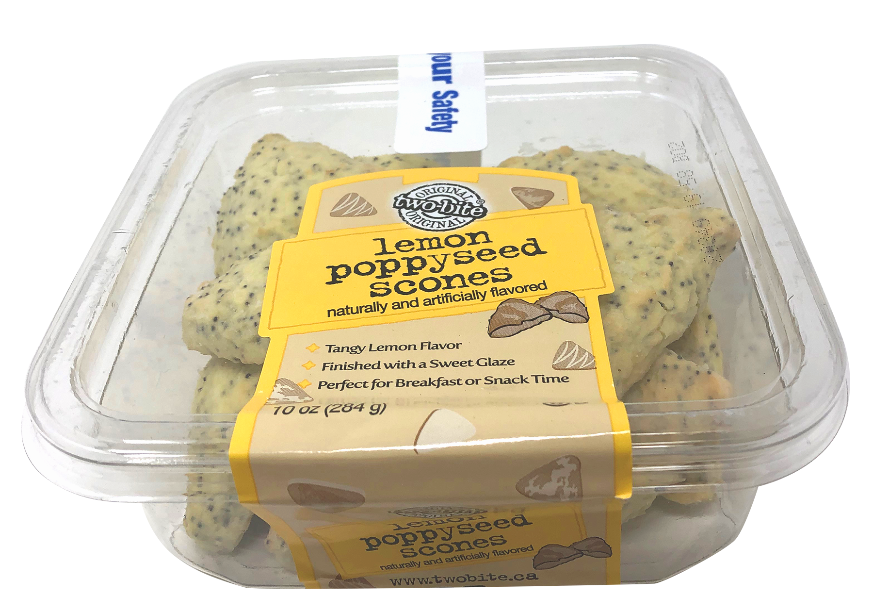 Two Bite® Lemon Poppyseed Scones 10 Ounce Size - 24 Per Case.