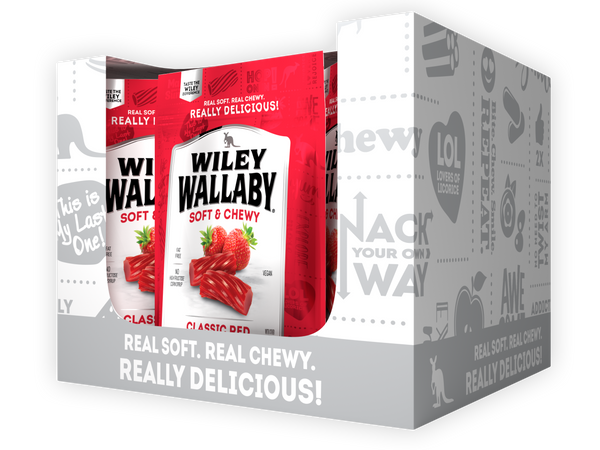 Wiley Wallaby Licorice Red 10 Ounce Size - 10 Per Case.