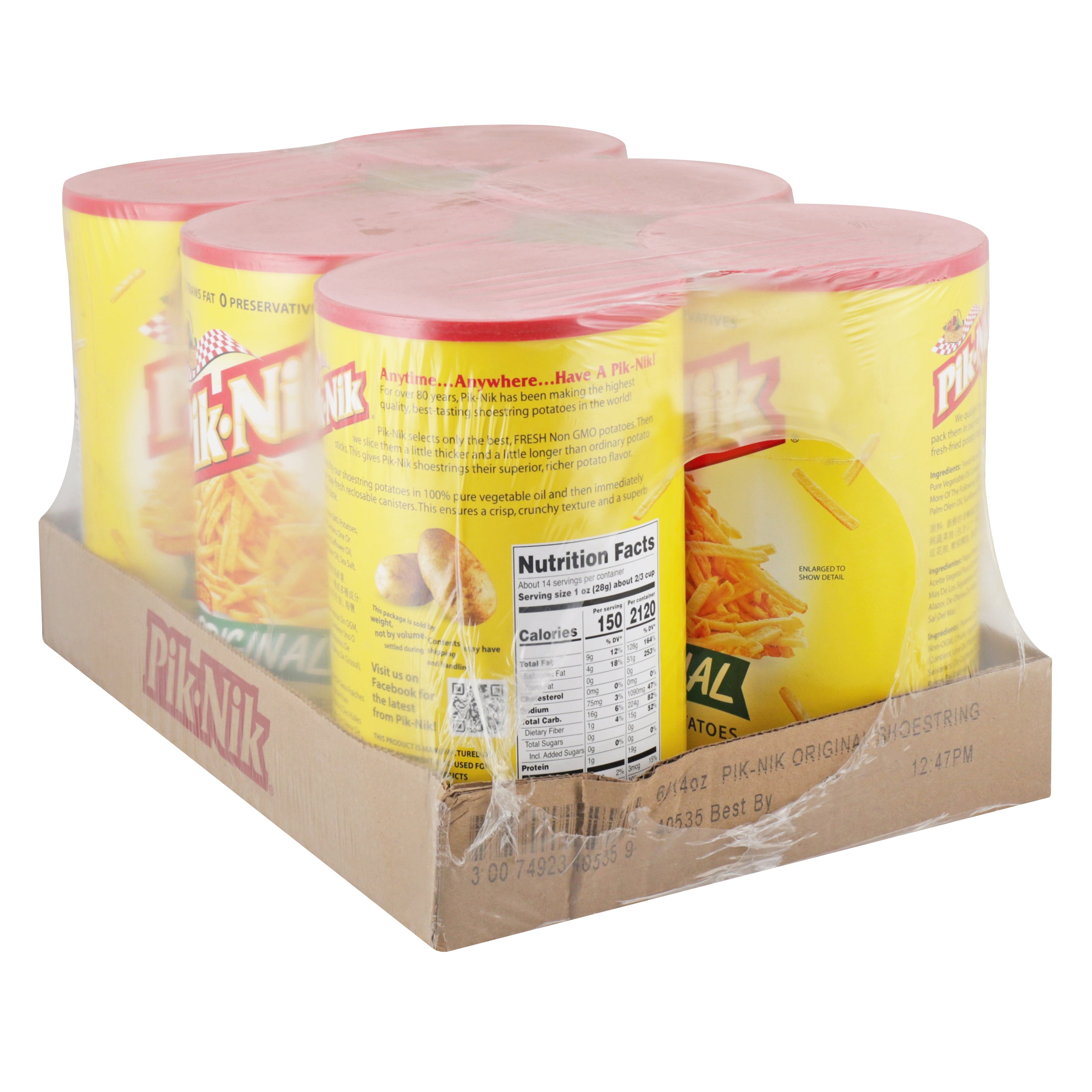 Original Shoestring Potatoes Tray 14 Ounce Size - 6 Per Case.