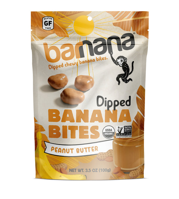 Barnana Peanut Butter Banana Bites 3.5 Ounce Size - 6 Per Case.