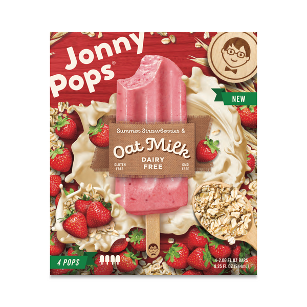 Jonnypops Summer Strawberries & Oat Milk 4 Each - 6 Per Case.