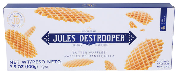 Jules Destrooper Butter Waffles 3.5 Ounce Size - 12 Per Case.