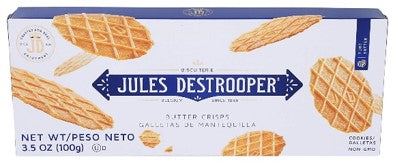 Jules Destrooper Butter Crisps Biscuit 3.5 Ounce Size - 12 Per Case.