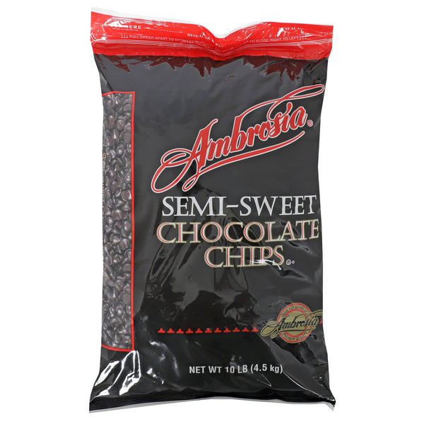 Chips Chocolate Semisweet Ambrosia 10 Pound Each - 1 Per Case.