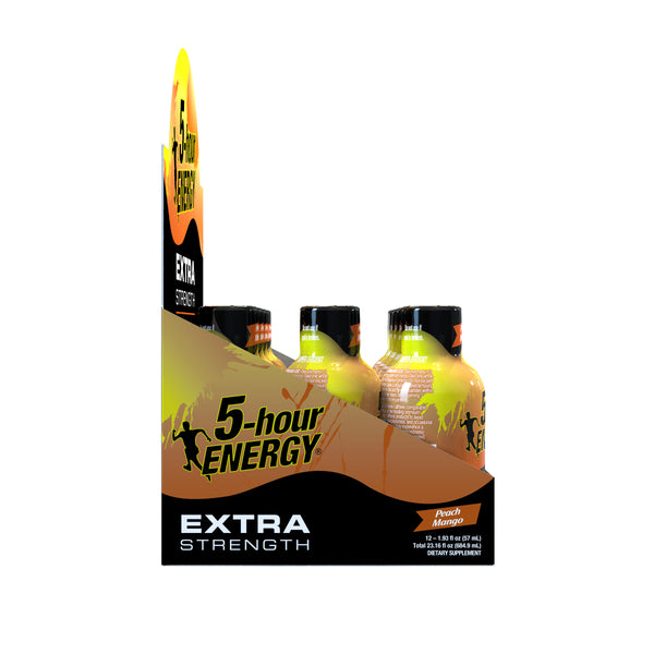 Hour Energy® Shot Extra Strength Peachmango Pack 1.93 Fluid Ounce - 216 Per Case.