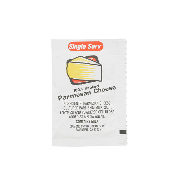 Single Serv Parmesan Cheese Pouch 3.5 Grams Each - 200 Per Case.