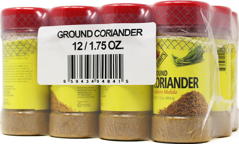 Lowes Coriander Ground 1.75 Ounce Size - 12 Per Case.