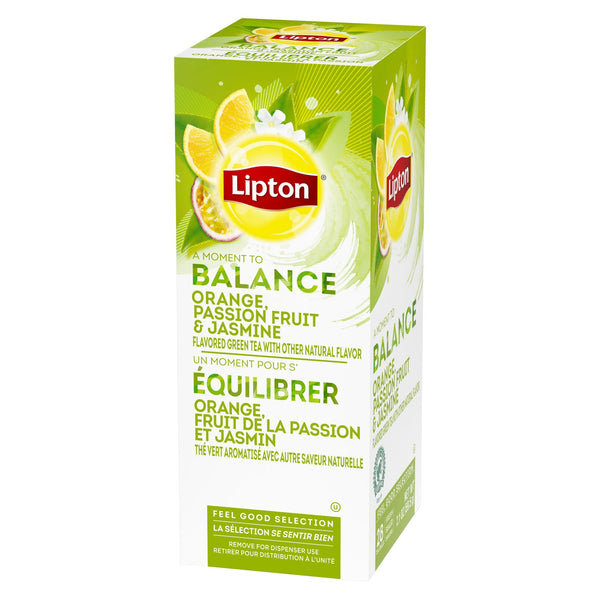 Lipton Green Tea Orange Passion Fruit 28 Count Packs - 6 Per Case.