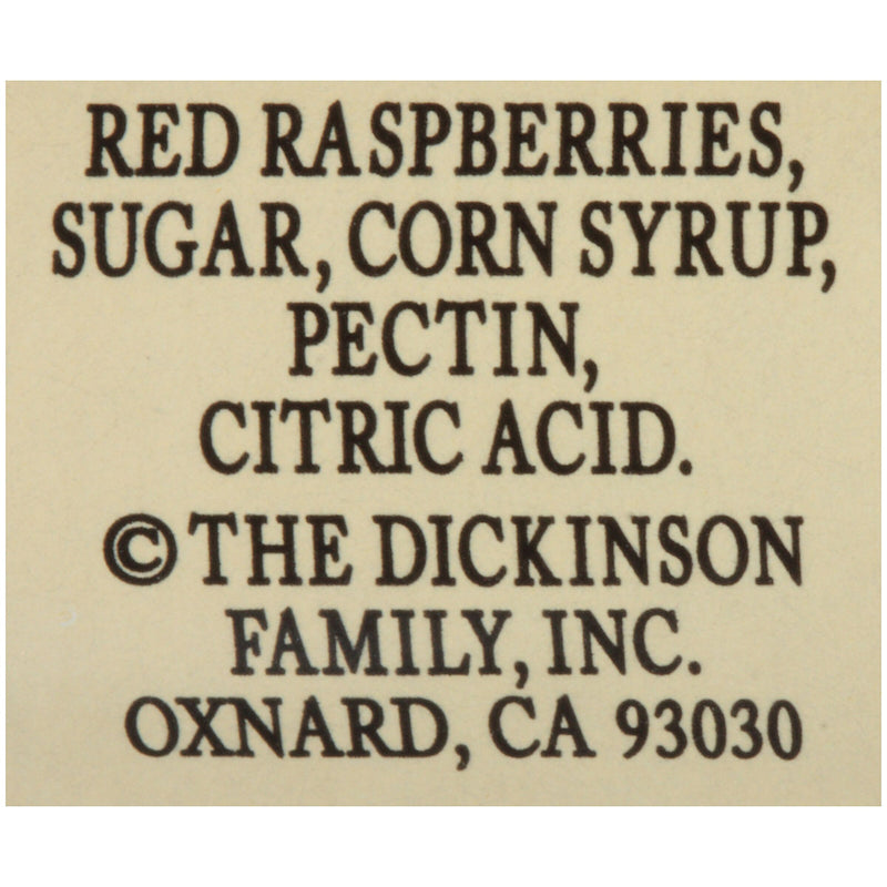 Dickinson Red Raspberry Preserves 1 Ounce Size - 4.501 Pound Per Case.
