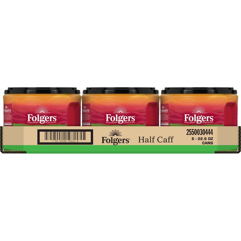Folgers Half Caff 22.6 Ounce Size - 6 Per Case.