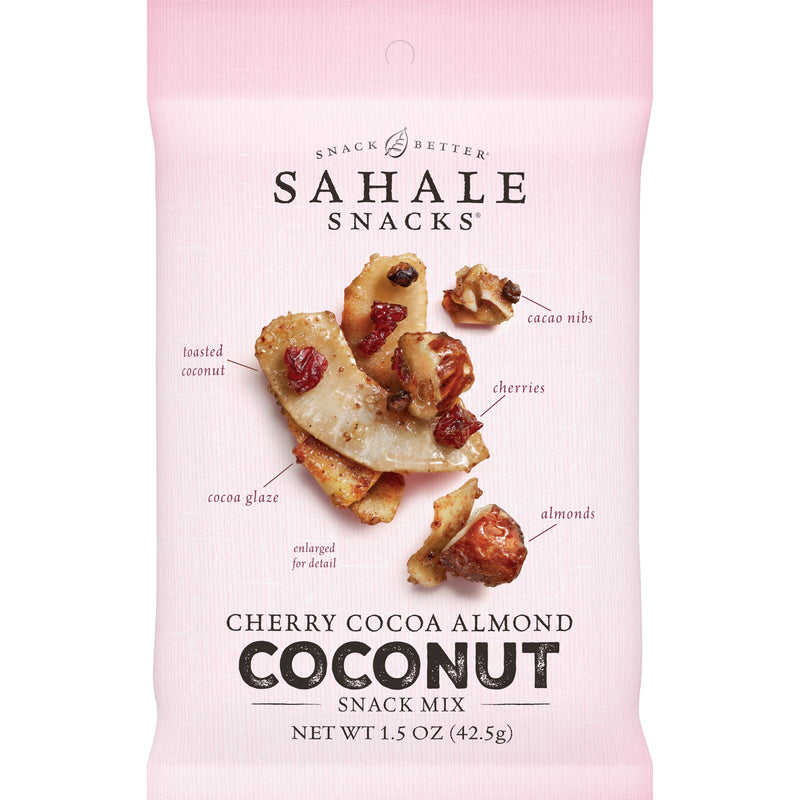 Sahale Cherry Cocoa Almond Coconutsnack Mix 1.5 Ounce Size - 18 Per Case.