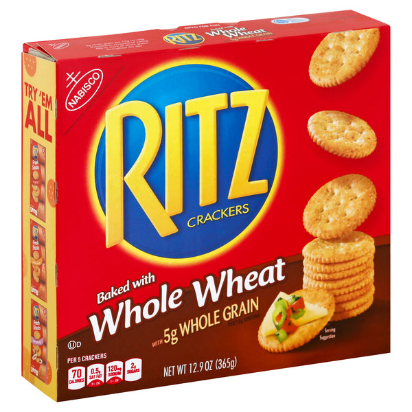 Ritz Crackers Whole Wheat 12.9 Ounce Size - 12 Per Case.