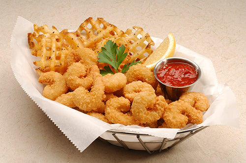 Tampa Maid Signature Breaded Tail On Basket Style Shrimp 8 Ounce Size - 12 Per Case.