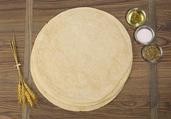 8" Traditional 8" Crust Flat Bread 4 Ounce Size - 25 Per Case.
