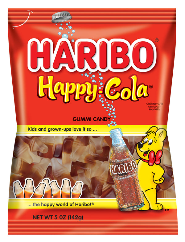 Haribo Confectionery Happy Cola 5 Ounce Size - 12 Per Case.
