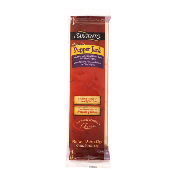 Sargento Pepperjack Cheese Snacks 1.5 Ounce Size - 72 Per Case.