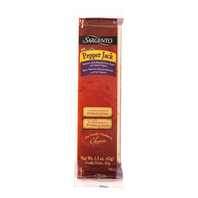 Sargento Pepperjack Cheese Snacks 1.5 Ounce Size - 72 Per Case.