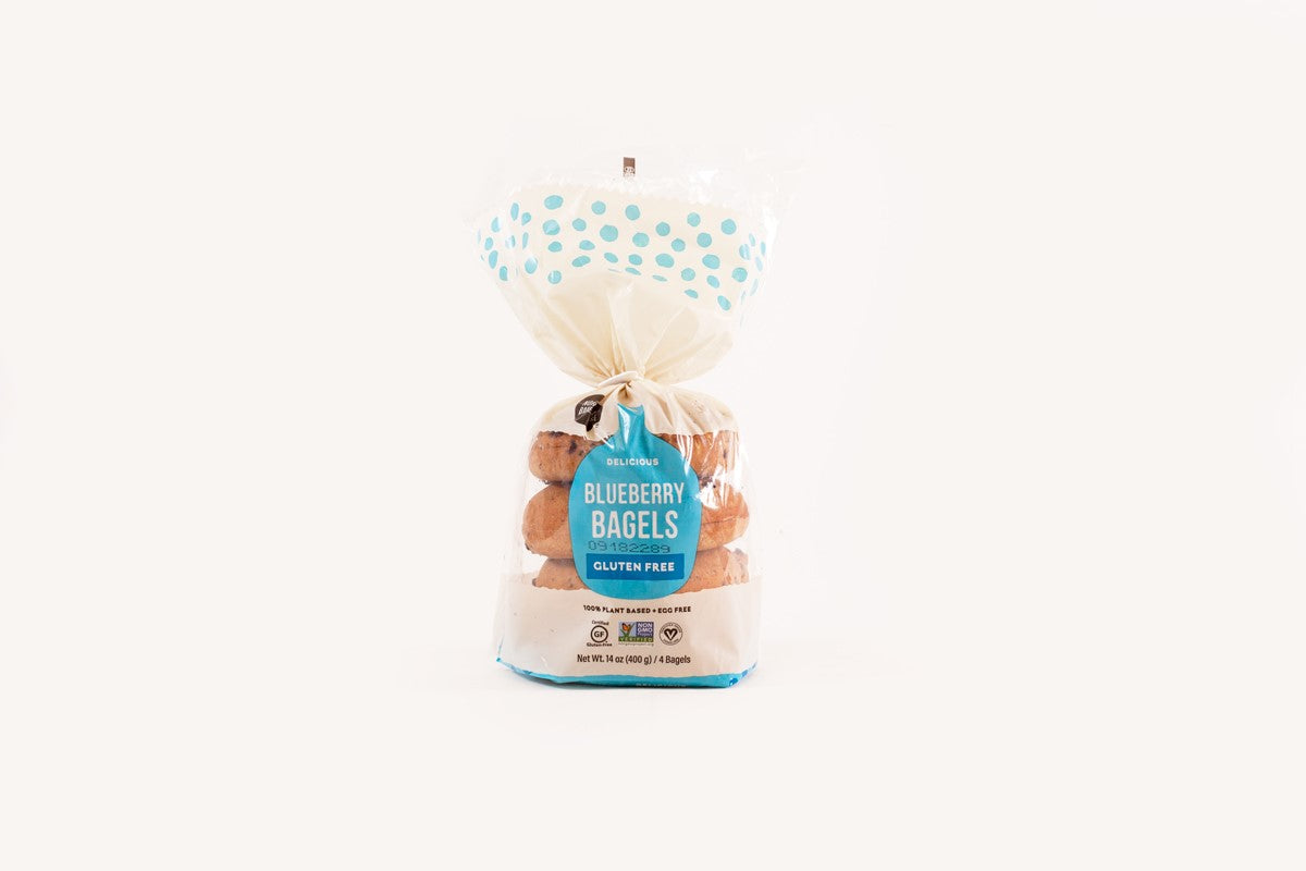 Little Northern Bakehouse Gluten Free Blueberry Bagel 4 Count Packs - 6 Per Case.