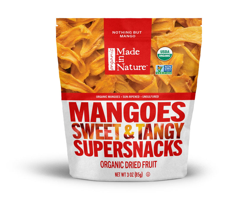 Made In Nature Dried Fruit Mango 3 Ounce Size - 6 Per Case.