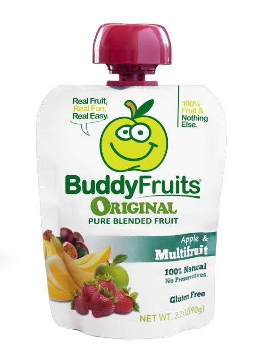 Buddy Fruits Originals Multifruit 3.2 Ounce Size - 18 Per Case.