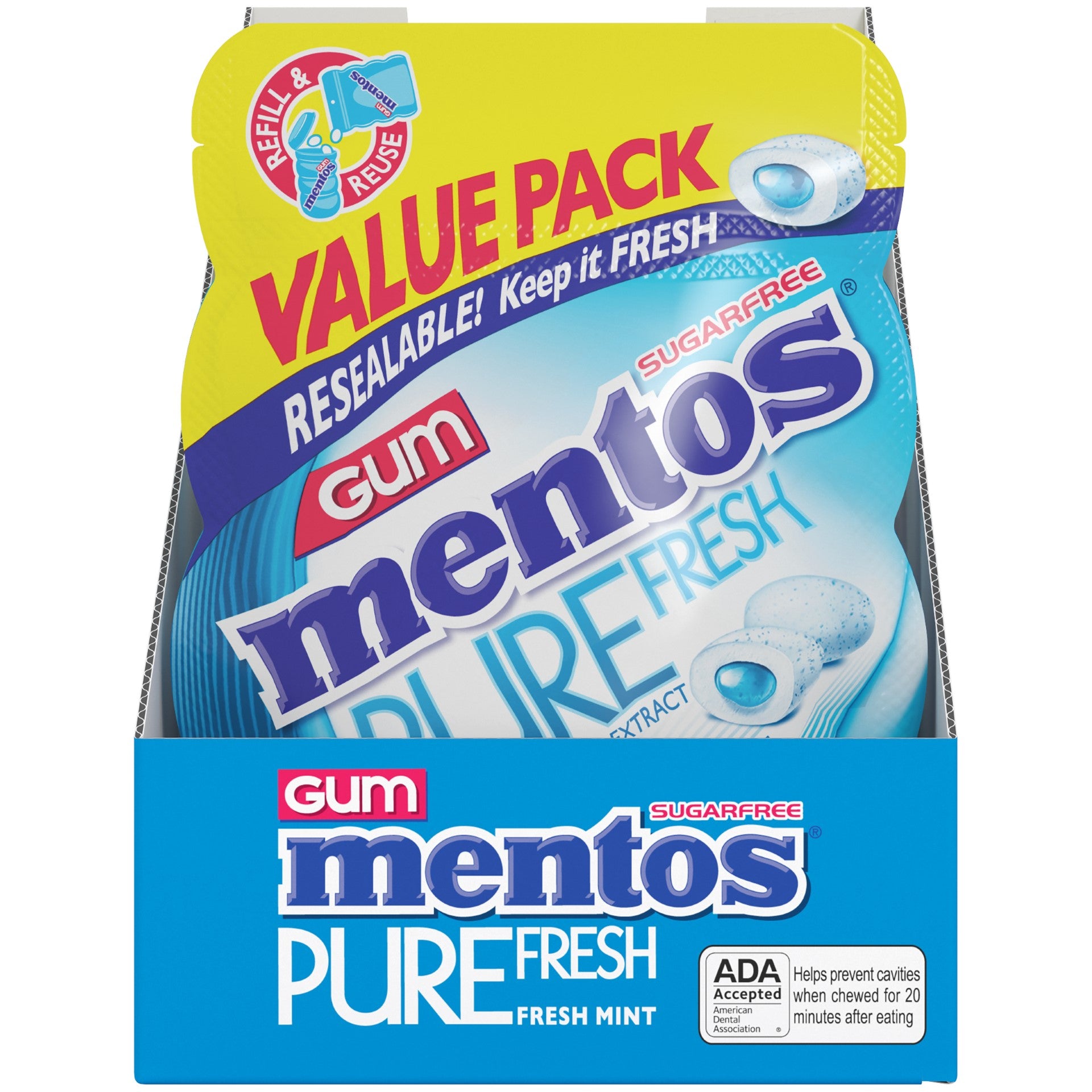 Mentos Gum Piece Pouch Pf Fm Drt 120 Piece - 6 Per Case.