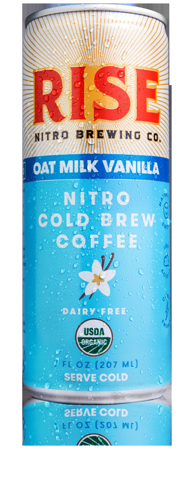 Rise Brewing Co Vanilla Oat Milk Cold Brewlatte Nitro 7 Fluid Ounce - 12 Per Case.