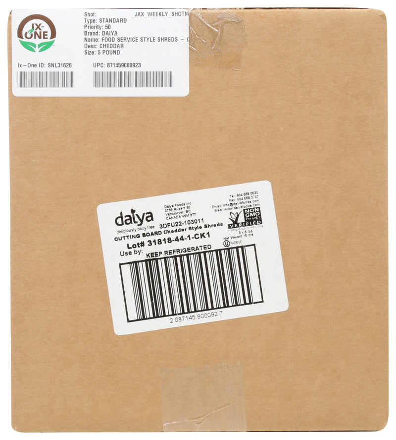 Daiya Cheddar Style Shreds Vegan 3-5 Pound, 5 Pounds - 3 Per Case
