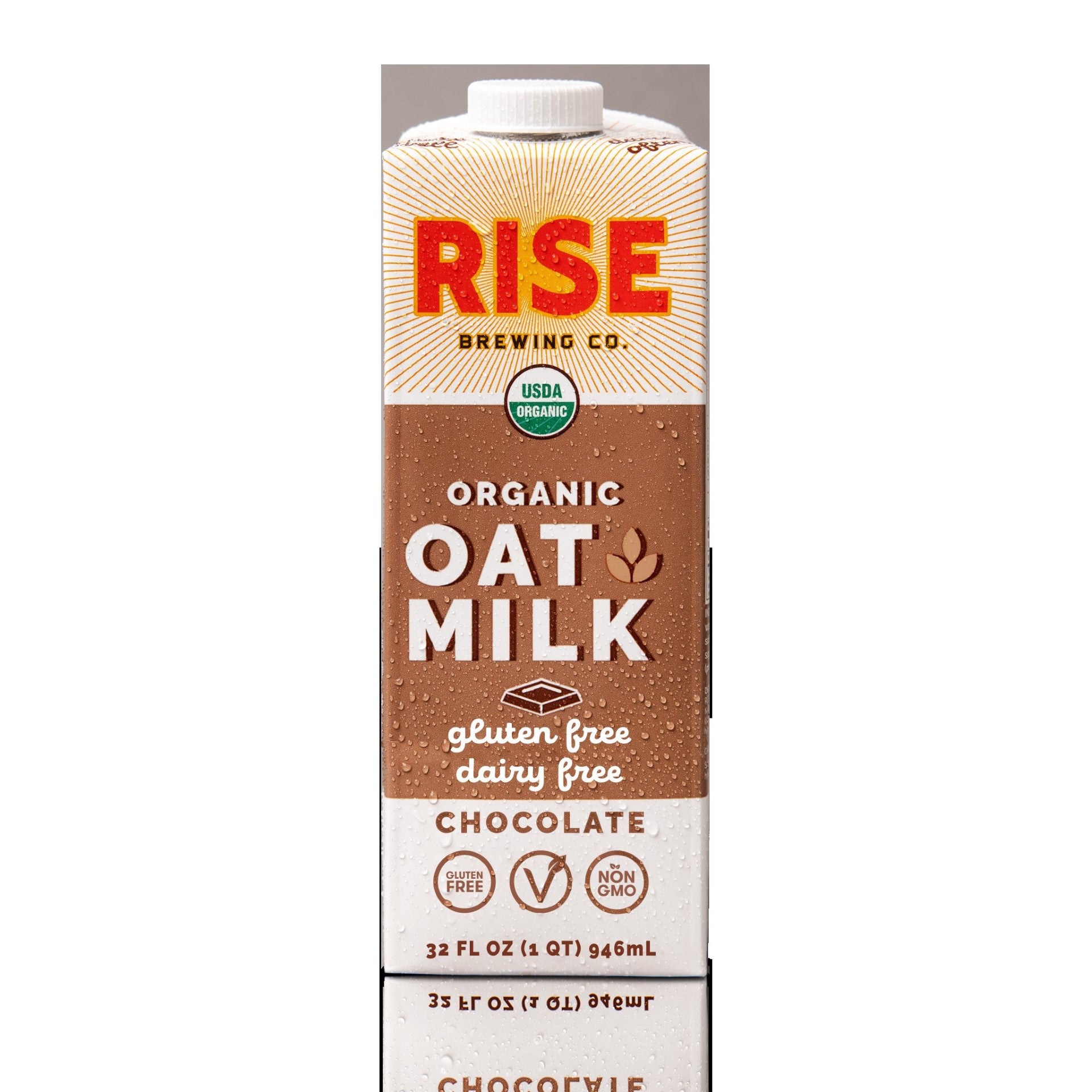 Rise Brewing Co Chocolate Oat Milk 32 Fluid Ounce - 6 Per Case.